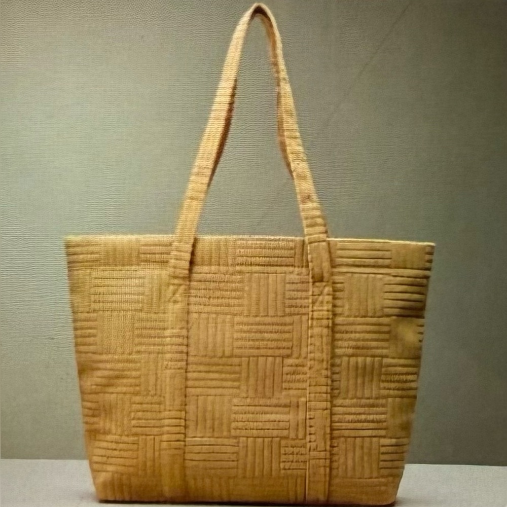Camel Terry Tote Bag w/ matching Pouch.